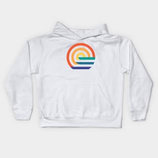 Sunset geometric vacation Kids Hoodie